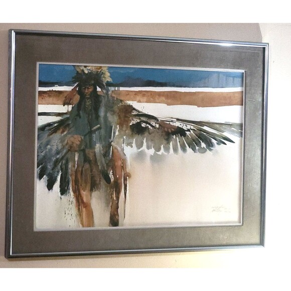 Morten Solberg original art One With Earth & Sky Native American signed numbered - Picture 5 of 16